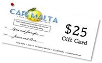Cafe Malta Gift Certificate
